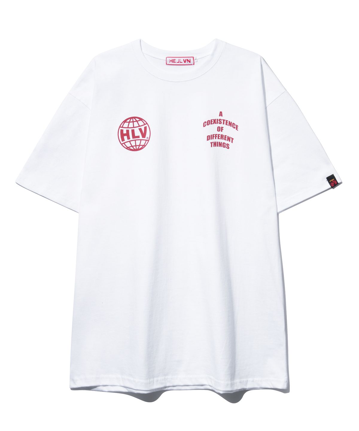 헬븐(HELLVN) H/V DOUBLE LOGO 반팔_화이트 (SAS1-2HVA02)