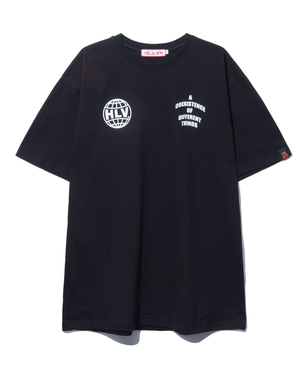 헬븐(HELLVN) H/V DOUBLE LOGO 반팔_블랙 (SAS1-1HVA02)