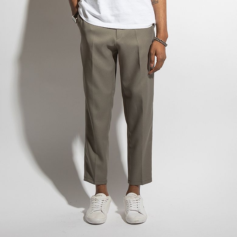 엘리건트 크롭트 팬츠 (KHAKI)