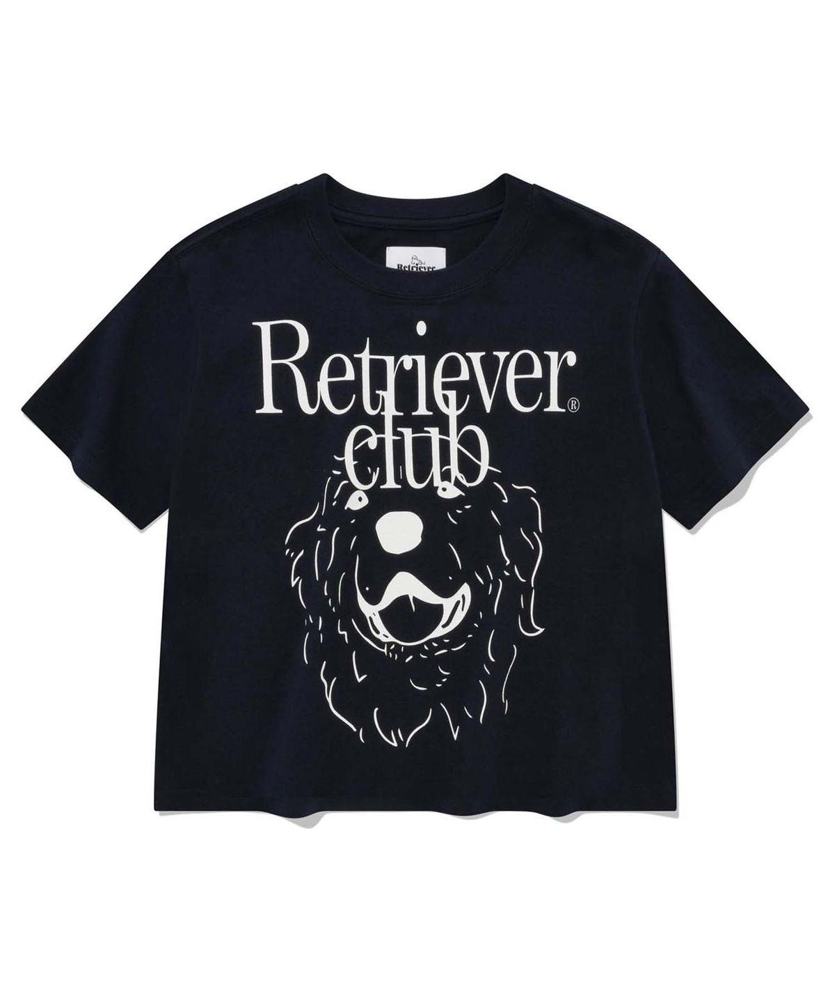 리트리버클럽(RETRIEVER CLUB) LAUGHING RETRIEVER CROP SHORT SLEEVE [NAVY]