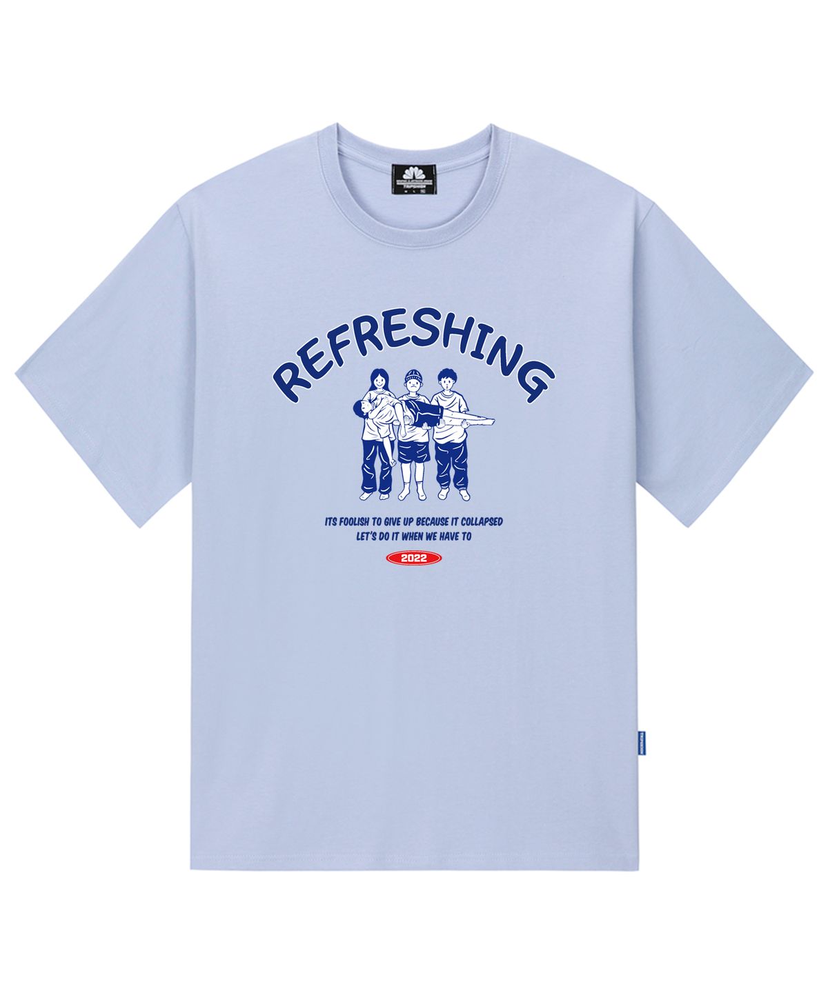 트립션(TRIPSHION) REFRESHING FRIENDS GRAPHIC 티셔츠 - 퍼플