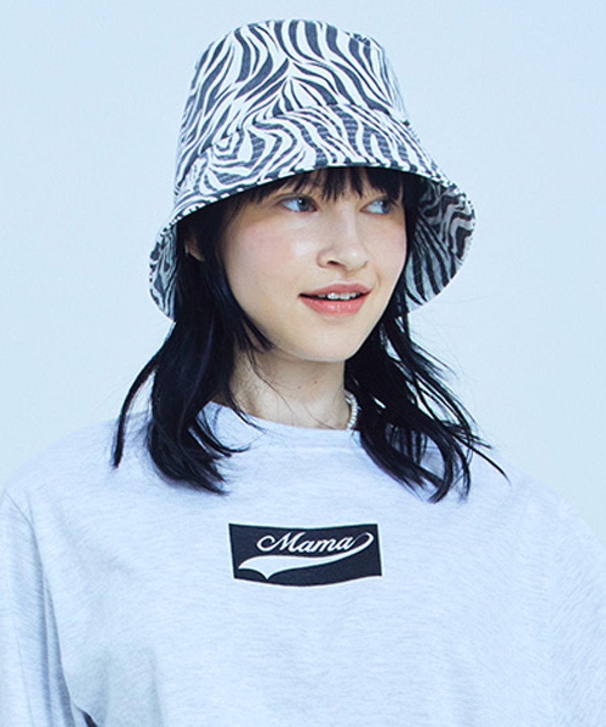 페이크마마(FAKEMAMA) 지브라 버킷 햇_화이트
