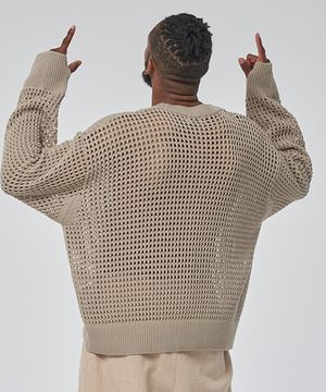 매쉬 썸머 니트 카키