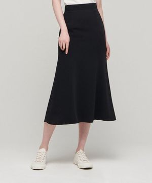 우먼즈 세미 머메이드 스커트 [블랙]