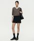 우먼즈 슬릿 미니 스코츠 [블랙]