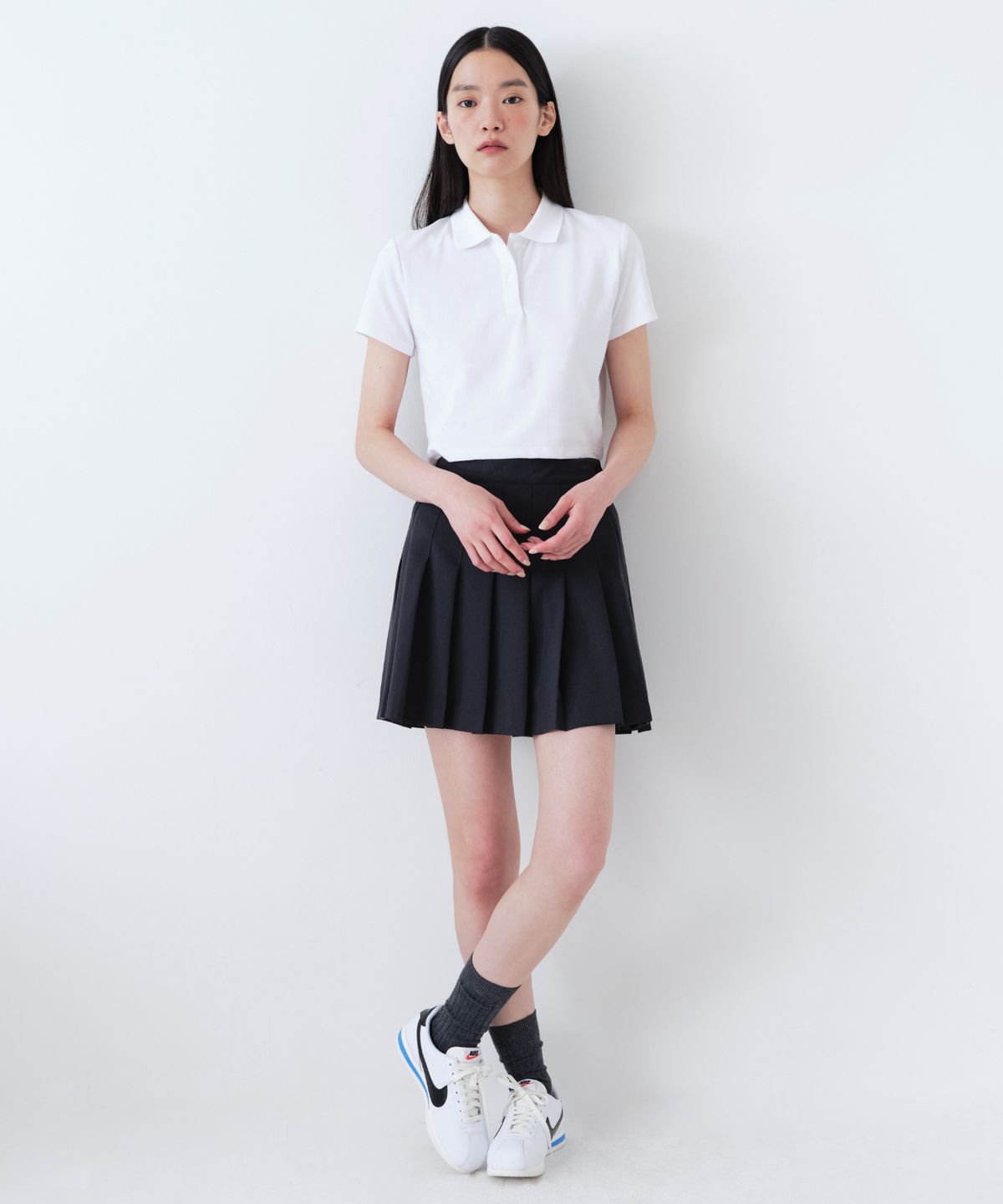 무신사 스탠다드 우먼(MUSINSA STANDARD WOMAN) 우먼즈 플리츠 미니 스커트 [그레이]
