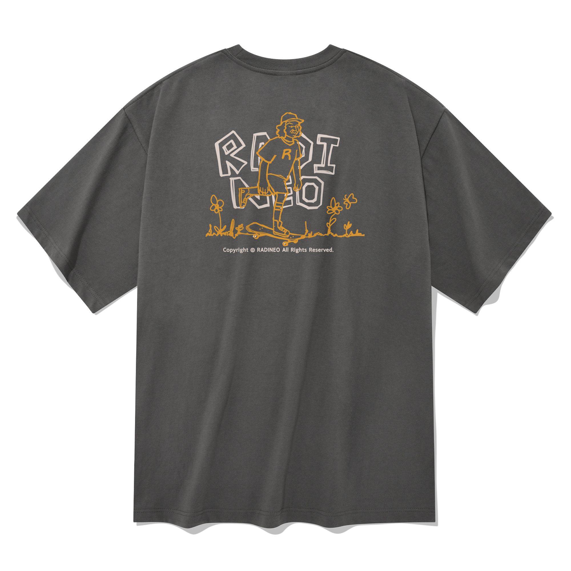 [RADINEO]★ 韓国人気★YOUNG BOARD T-SHIRTS MUSINSA | RADINEO Young board short-sleeved T-shirt gray