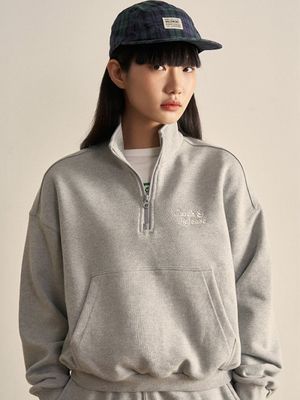 여성 세미크롭 맨투맨 (M/Grey)