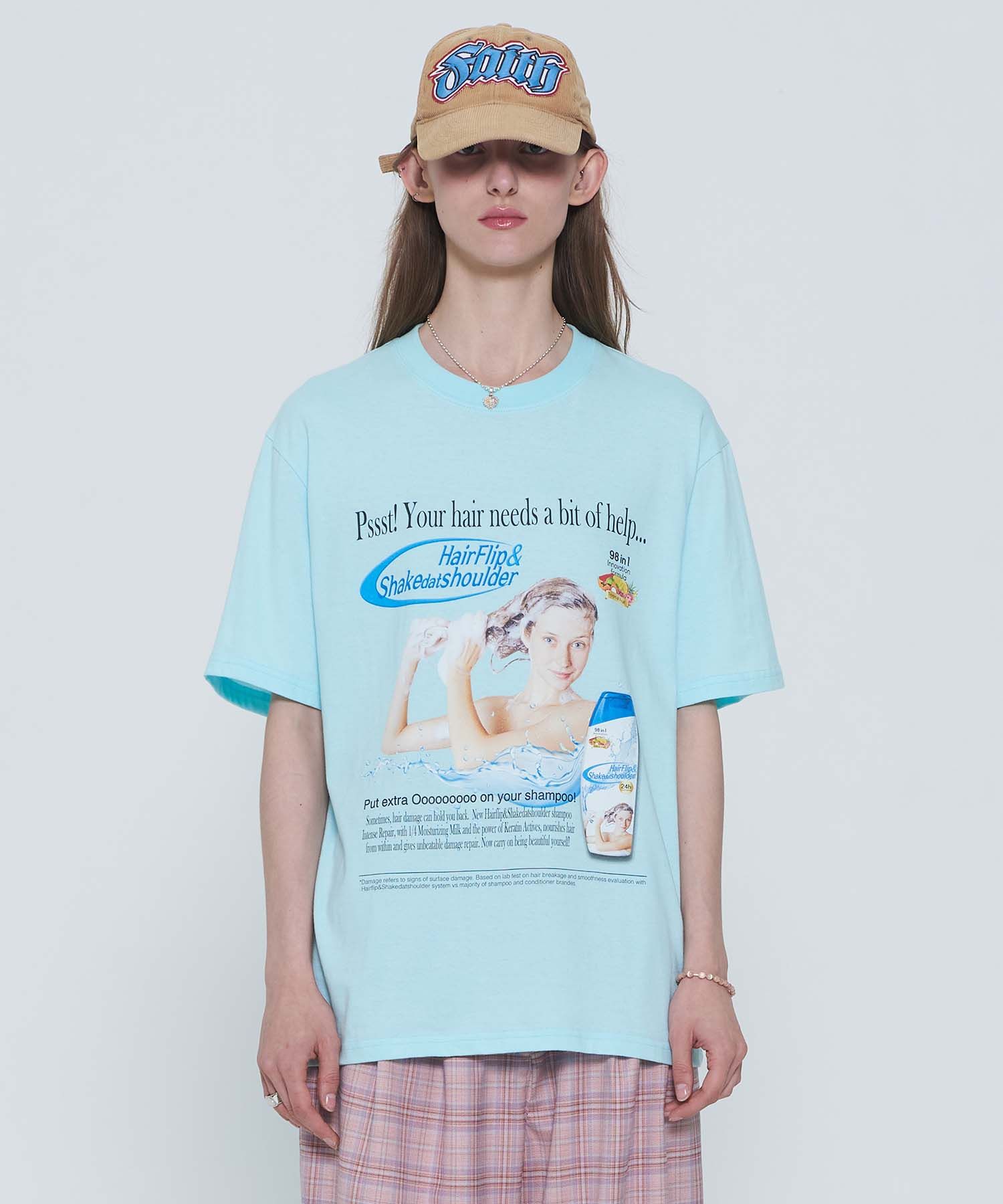 ★SCULPTOR★ Hair Needs Help Tee Mint SC22S288MT MUSINSA | SCULPTOR Hair Needs Help Tee Mint
