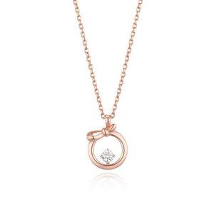 로맨틱 타이 스톤 10K 골드 목걸이 LNT22031T