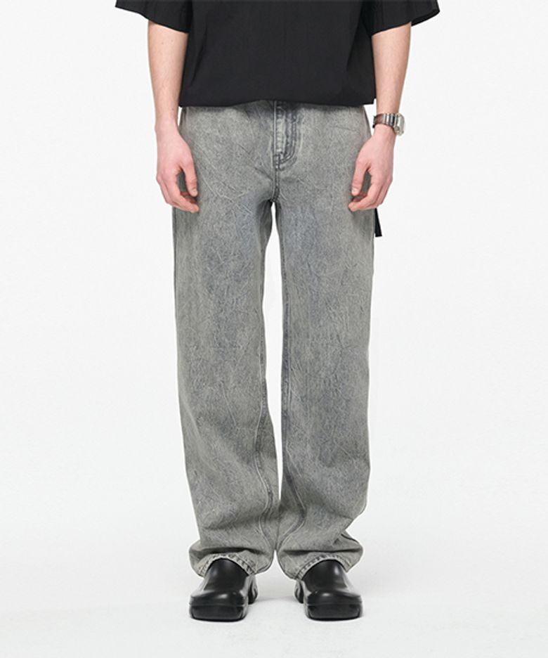 DP103 볼드 스트레이트 데님팬츠 (Gray)
