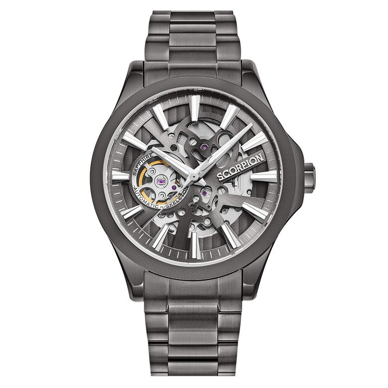 42mm 스켈레톤 오토매틱 메탈워치 SP3375M-GY