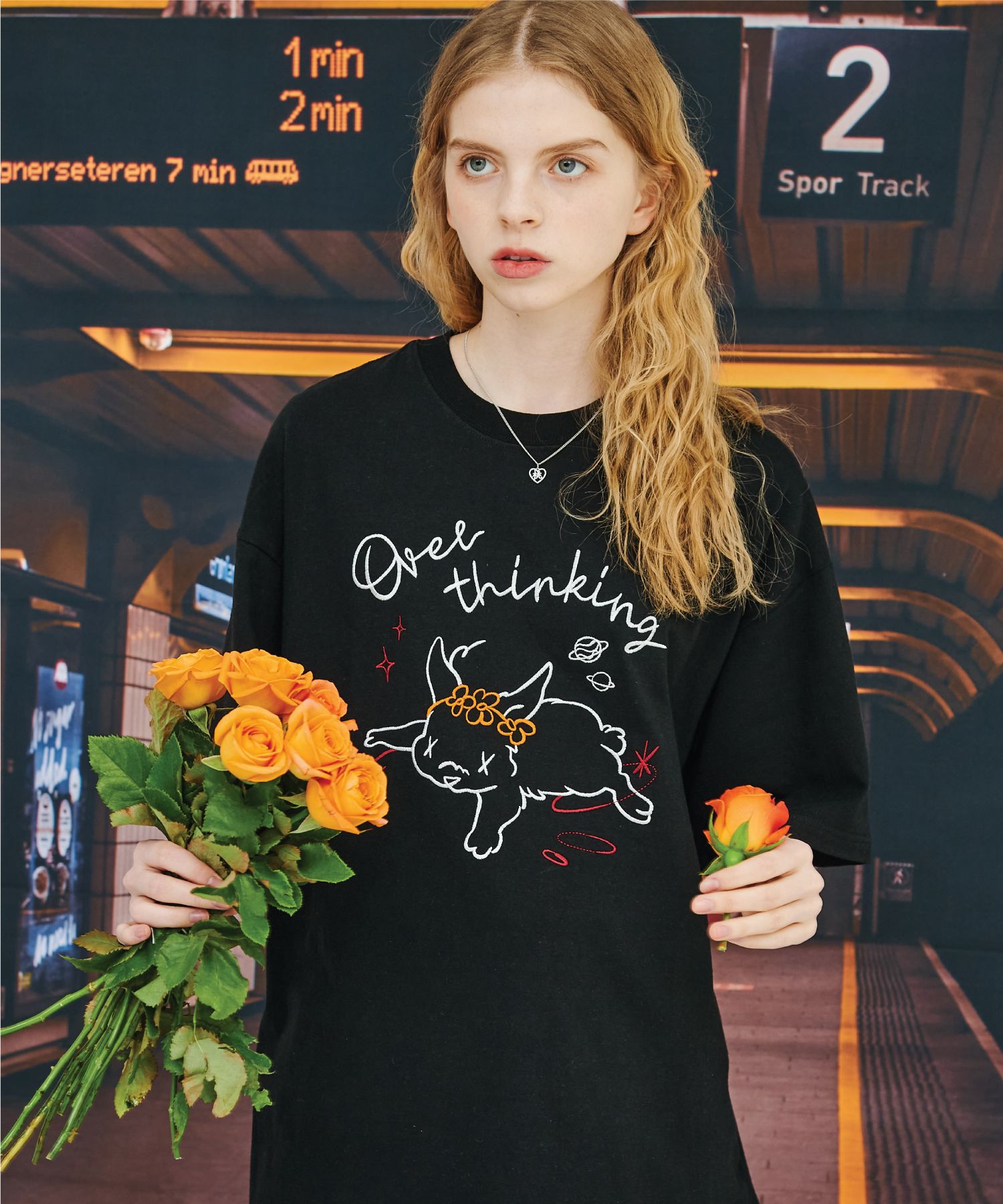 【CPGN STUDIO】Funky Rabbit Embroidery Short Sleeve T-shirt MUSINSA | CPGN STUDIO [20S] OVER THINKING RABBIT EMBROIDERED