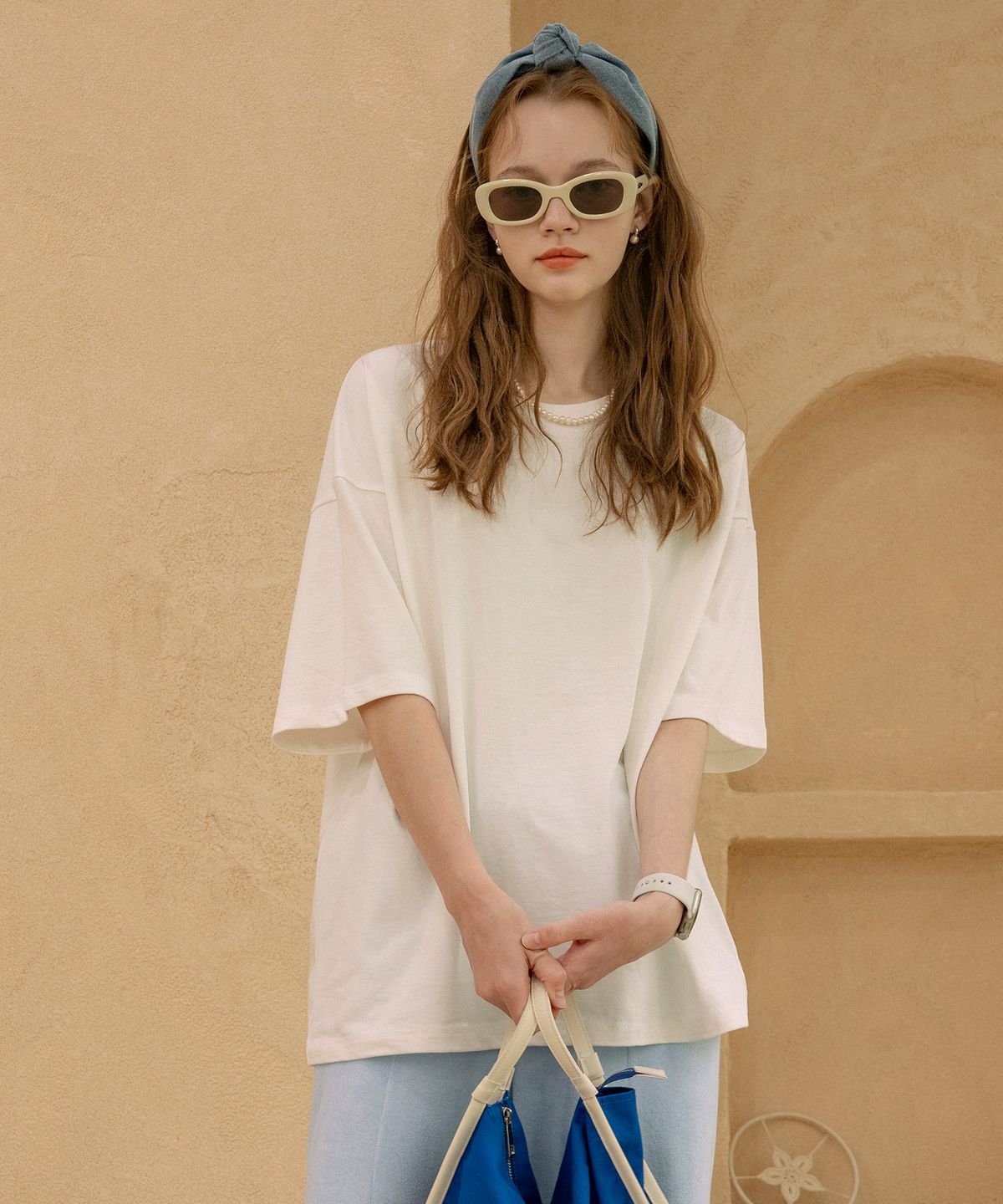 반원 아틀리에(VANONE ATELIER) A3414 Boyfriend T-shirt_White