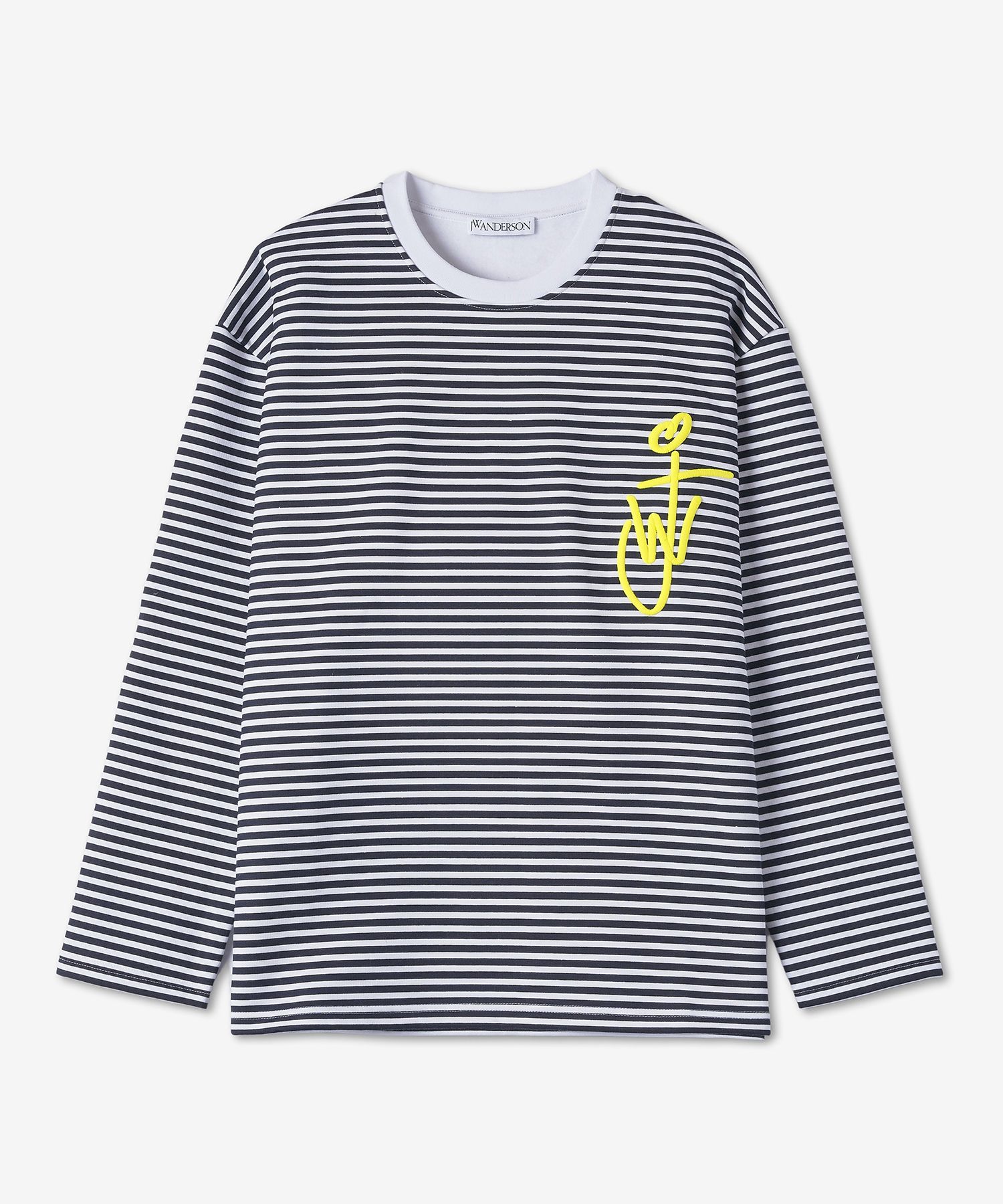 MUSINSA | J.W.ANDERSON Men's Logo Stripe T-Shirt - Black