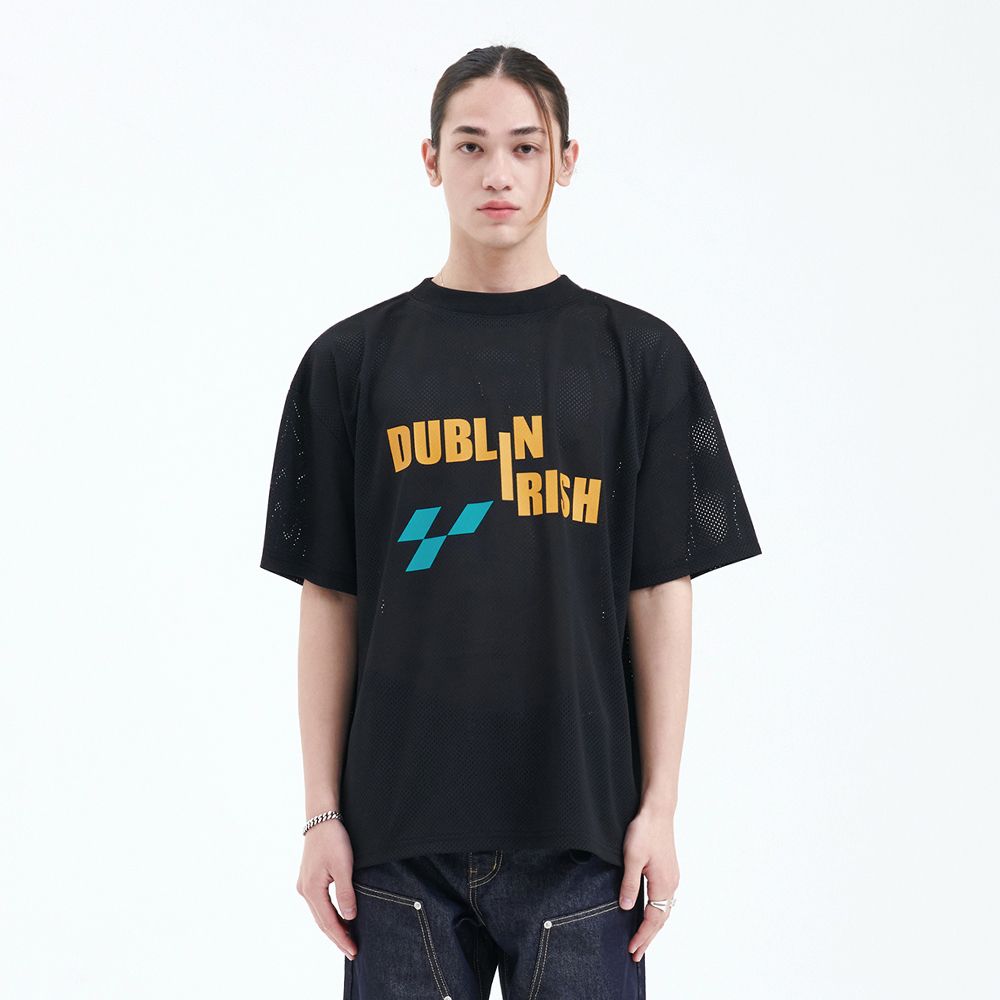 MUSINSA | LA MER MA MAISON G.PRINT MESH HALF-T BLACK