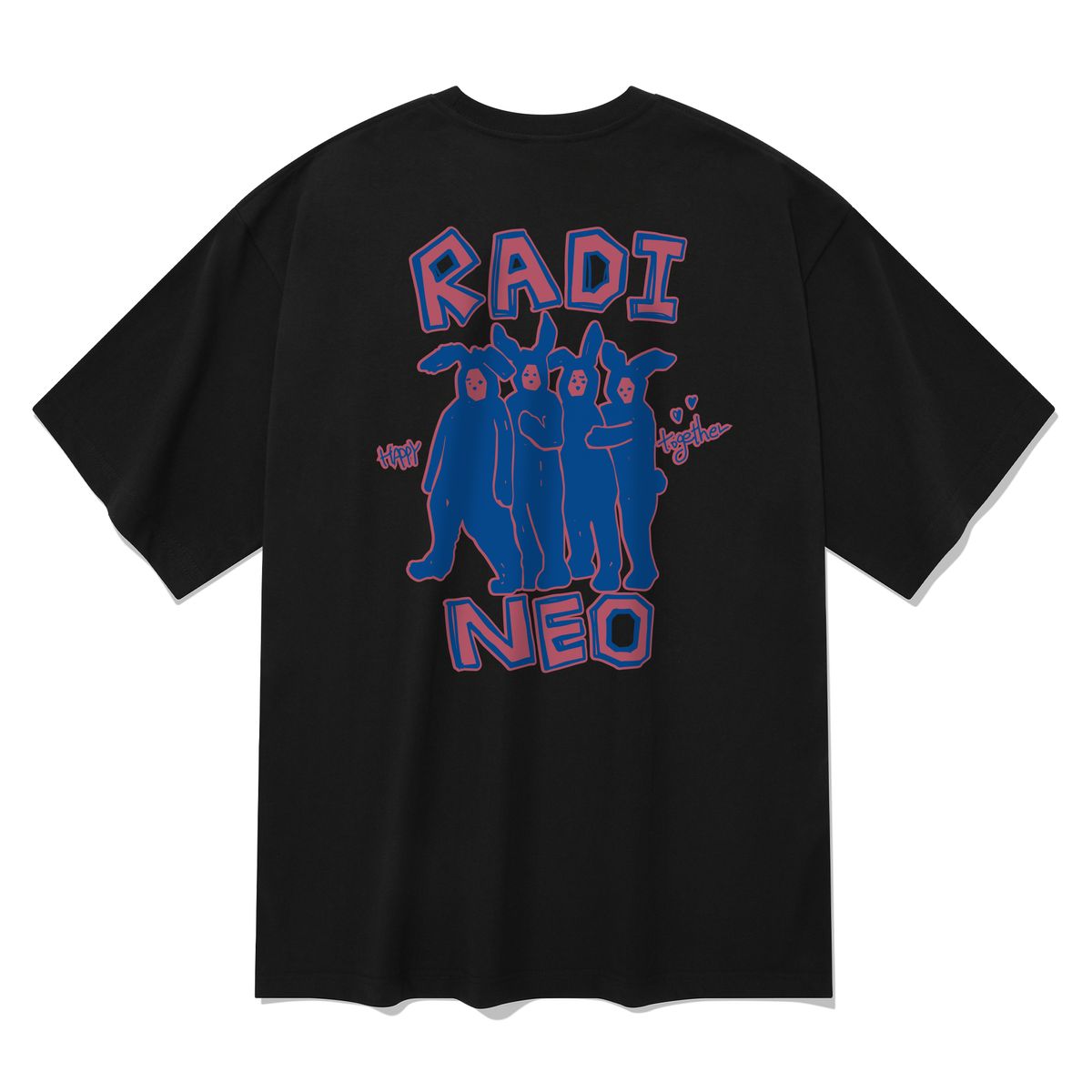 라디네오(RADINEO) 해피투게더 반팔 티셔츠 블랙