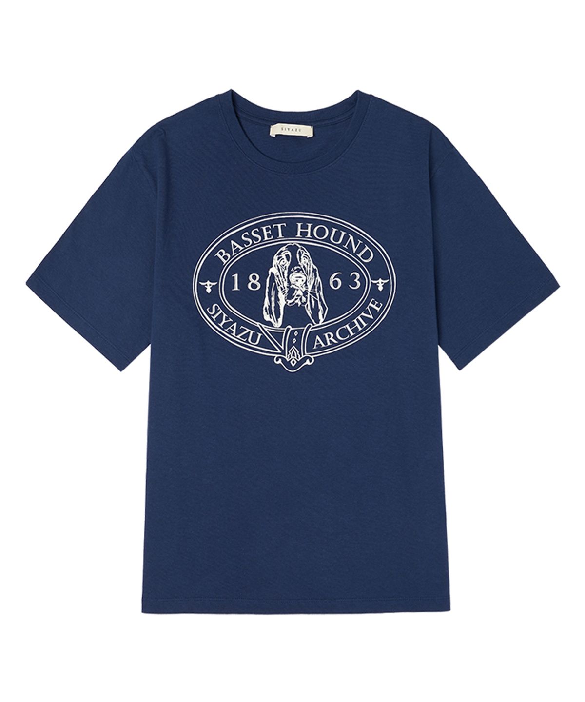 시야쥬(SIYAZU) SITP5064 Basset Hound T-shirt_Navy
