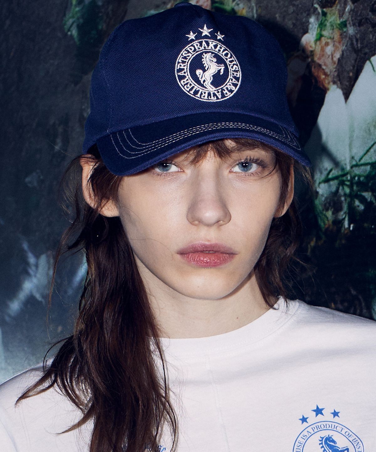 아트스피크하우스(ART SPEAK HOUSE) HORSE SYMBOL 5PANEL CAP_PRUSSIAN BLUE