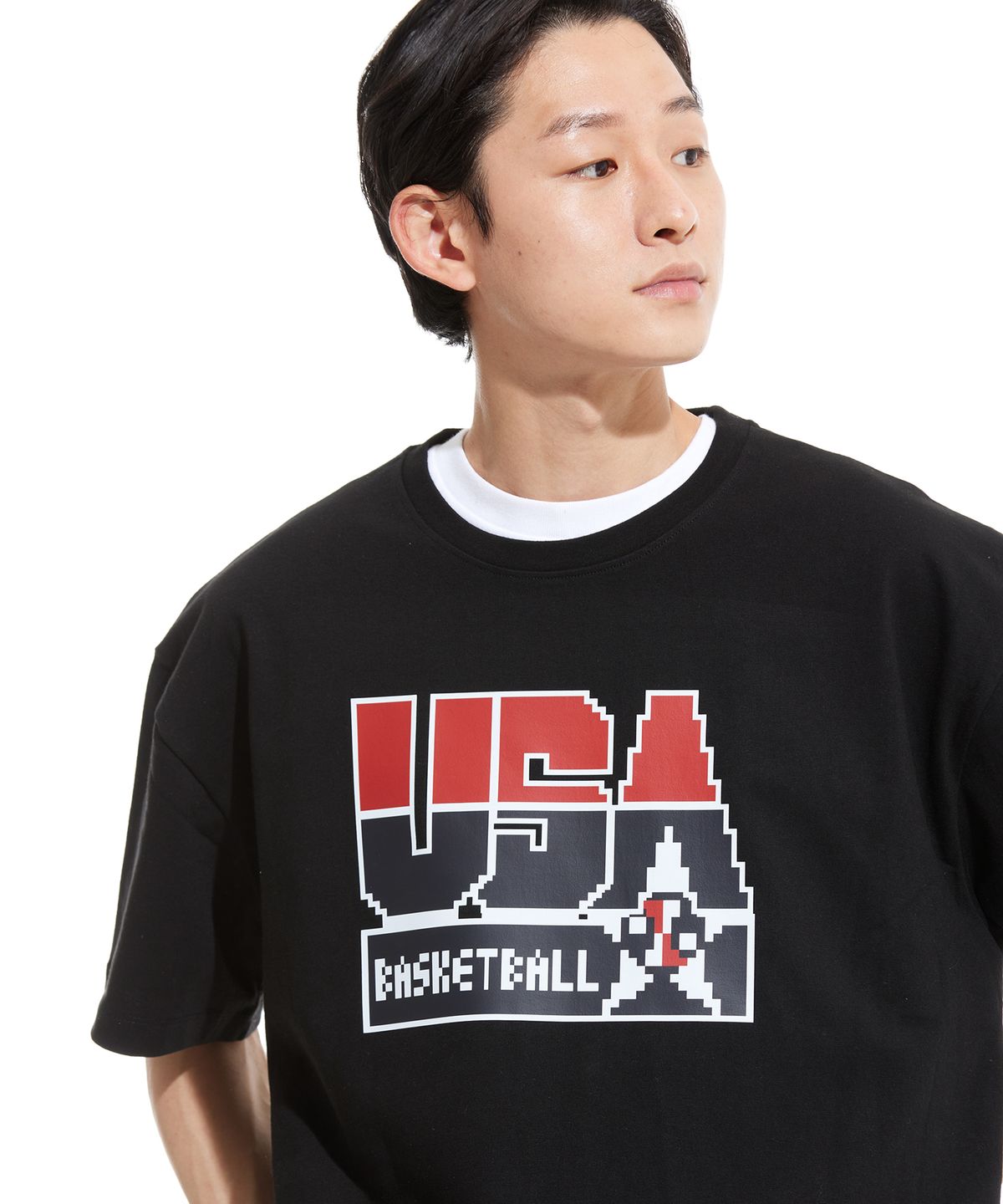 스터프(STUFF) 스터프x주재범 픽셀 디티 반팔티 블랙