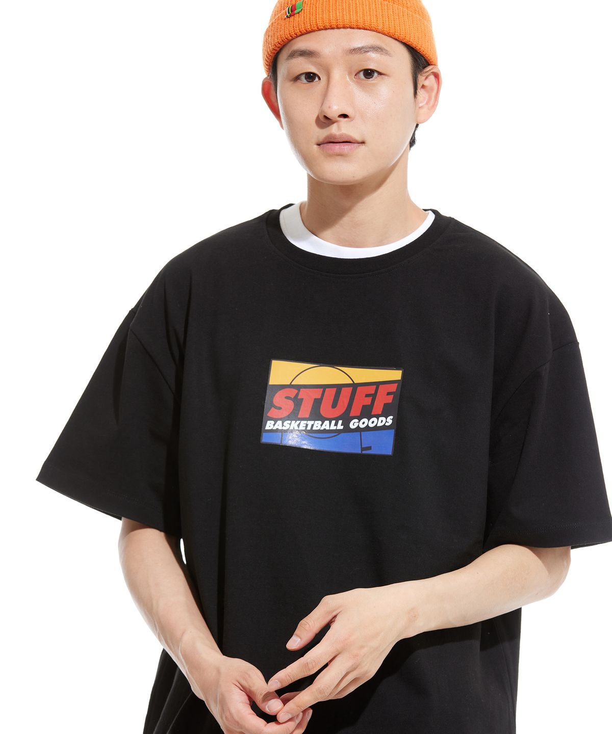 스터프(STUFF) 코트굿즈 헤비 반팔티 블랙