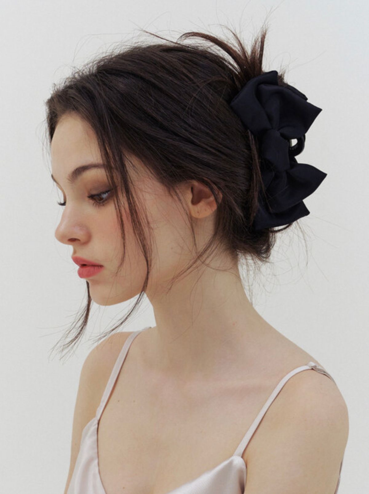 카인더베이비(KINDABABY) double black ribbon hair claw