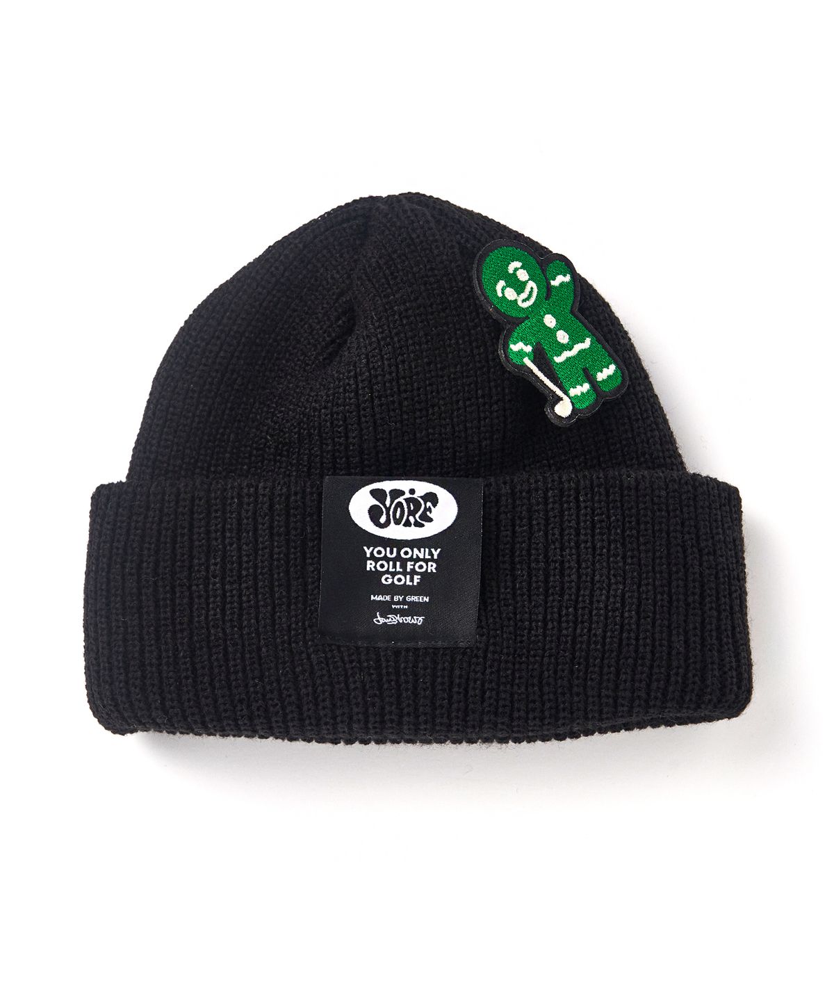 욜프(YORF) AW COLORED SHORT BEANIE BLACK