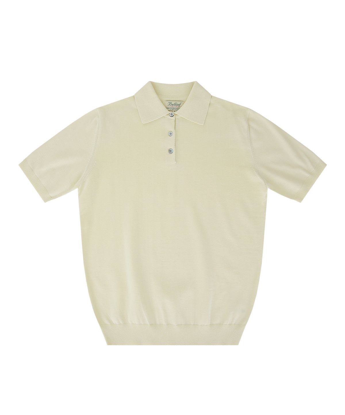벨리프(BELLIEF) Essential cotton Polo Knit (Ecru)