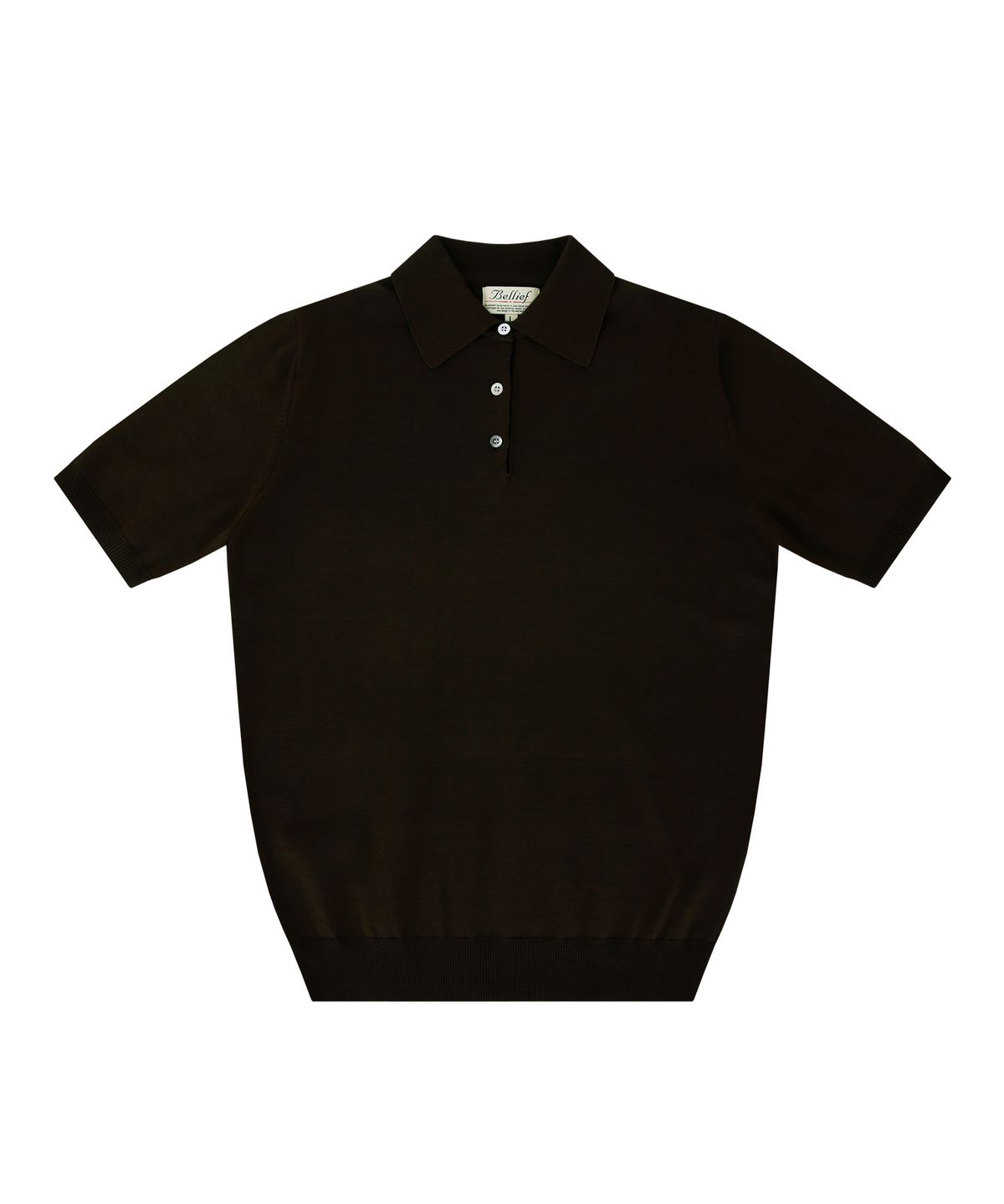벨리프(BELLIEF) Essential cotton Polo Knit (Brown)