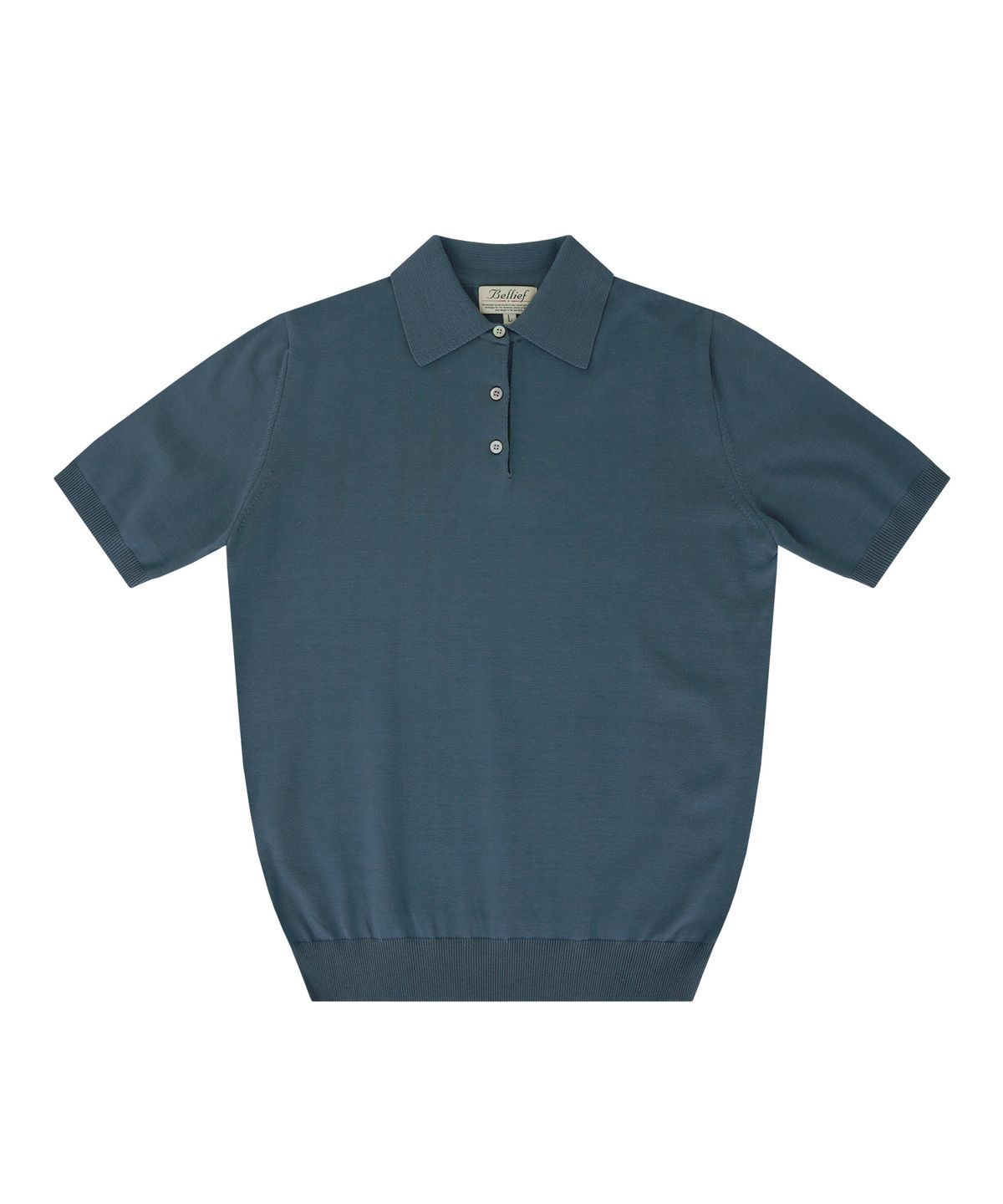 벨리프(BELLIEF) Essential cotton Polo Knit (Aqua marine Blue)