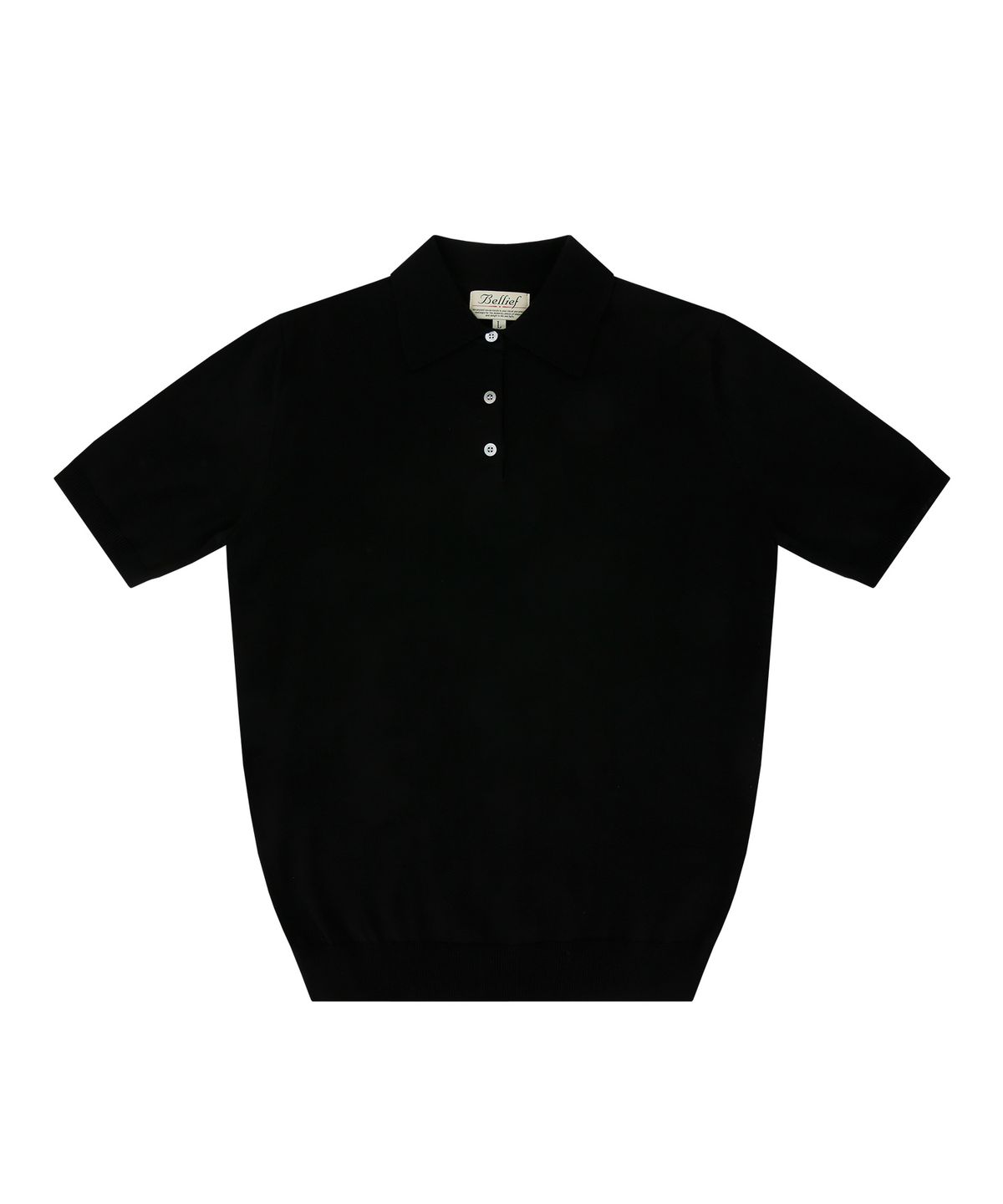 벨리프(BELLIEF) Essential cotton Polo Knit (Black)