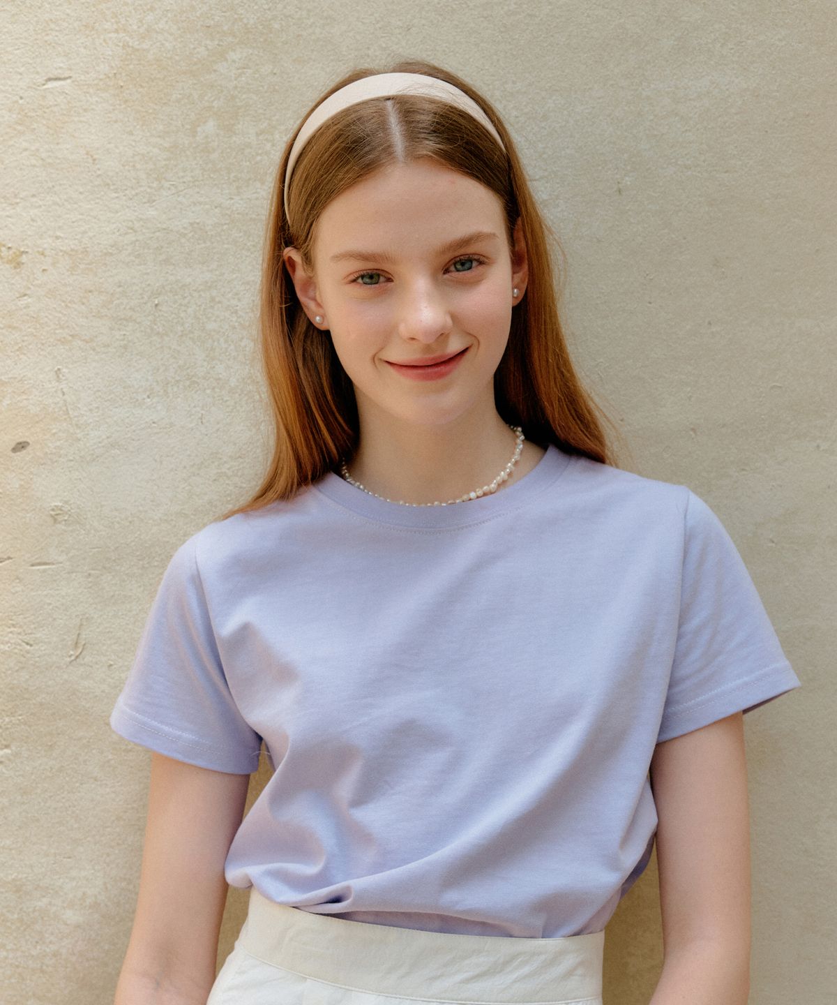 엽페(YUPPE) YUPPE SLIM T-SHIRT_LIGHT PURPLE