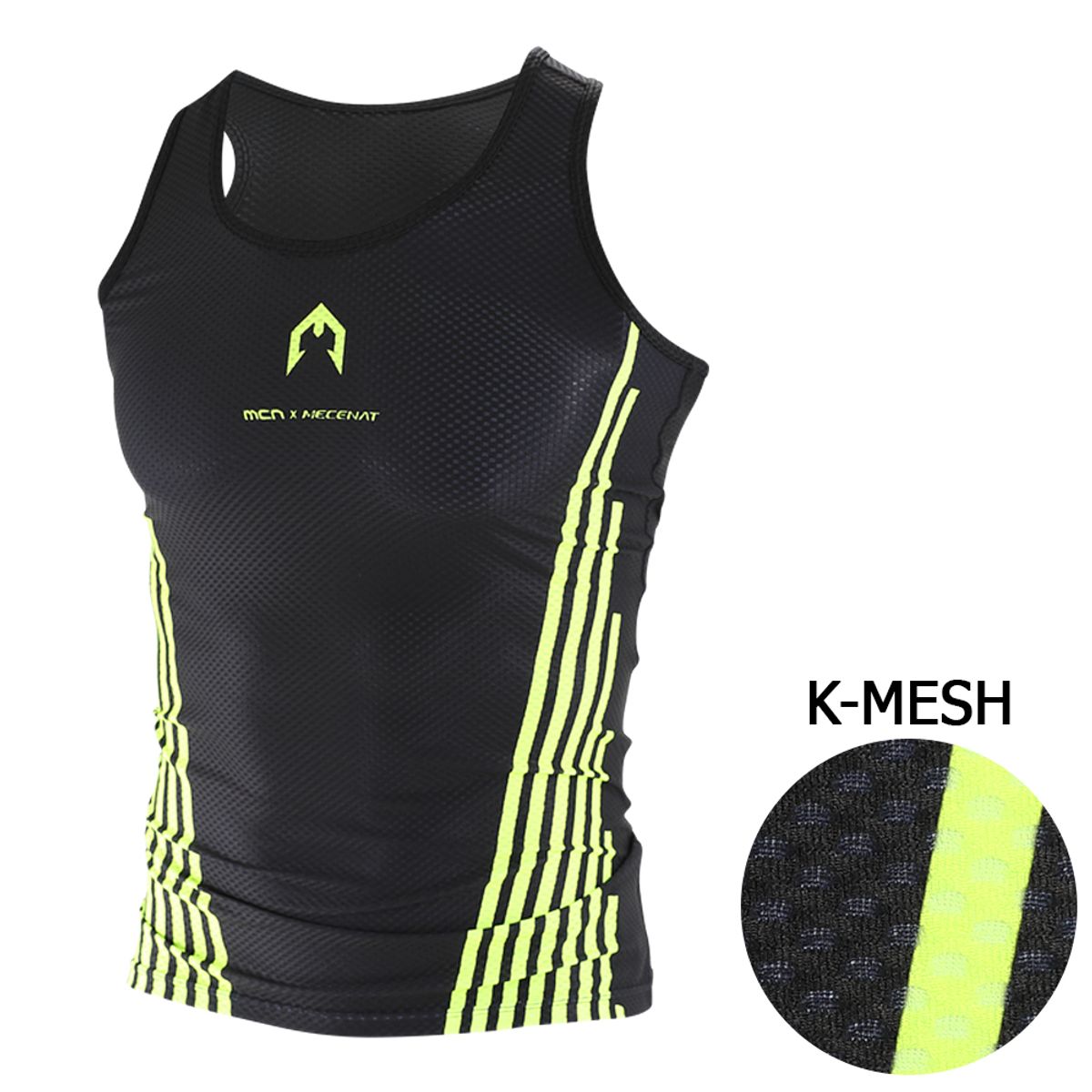 엠씨엔스포츠(MCNSPORTS) 남성용 그린라인 K-MESH 민소매 이너웨어