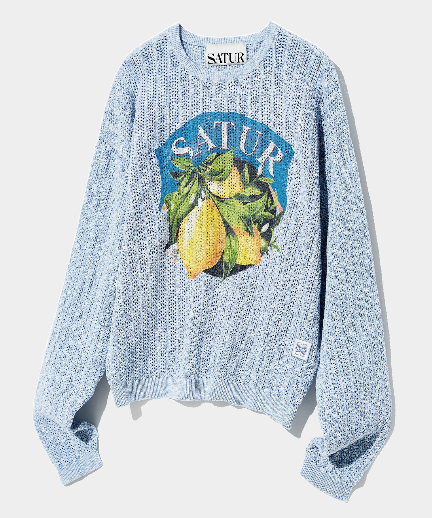 ◆SATUR◆ Ibiza Citron Summer Graphic Mesh Knit Natural Gree MUSINSA | SATUR Ibiza Citron Summer Graphic Mesh Knit