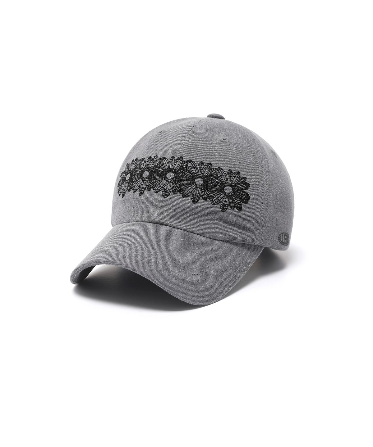 일레딧(ILLEDIT) FLOWER ARTWORK PIGMENT BALLCAP GREY
