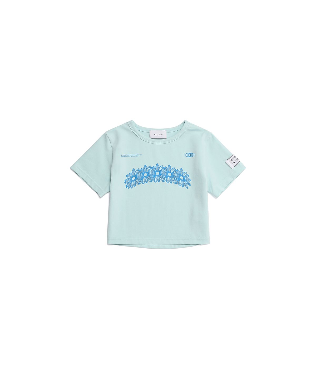 일레딧(ILLEDIT) FLOWER ARTWORK CROP TOP MINT