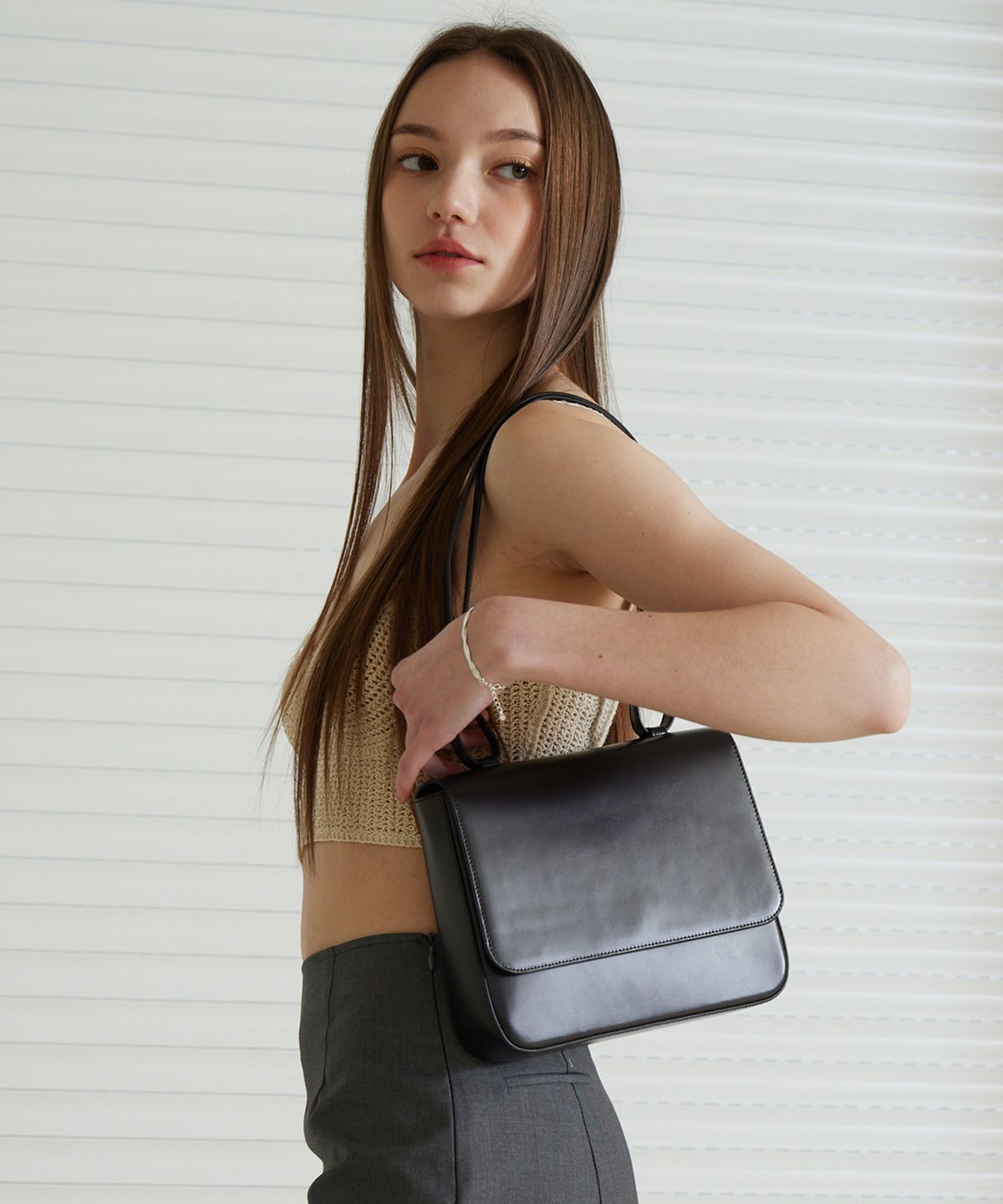 메종246(MAISON246) ROE MEDIUM BAG-CHOCO