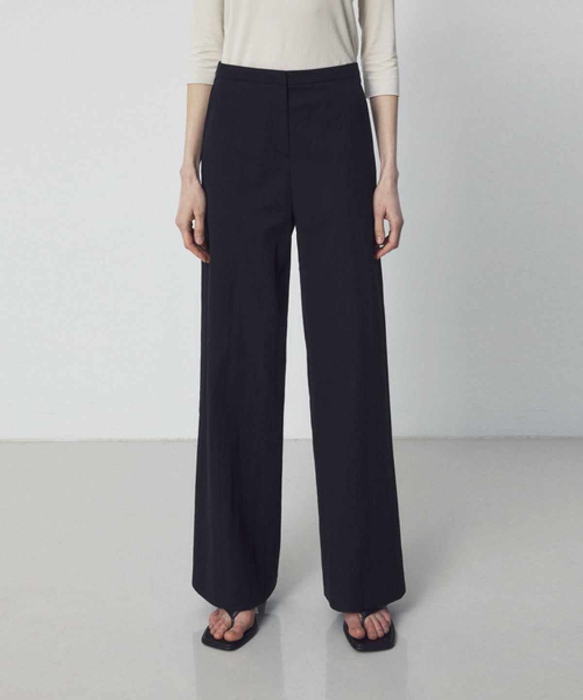 리디피(RIDIFI) COTTON LINE PANTS_BLACK