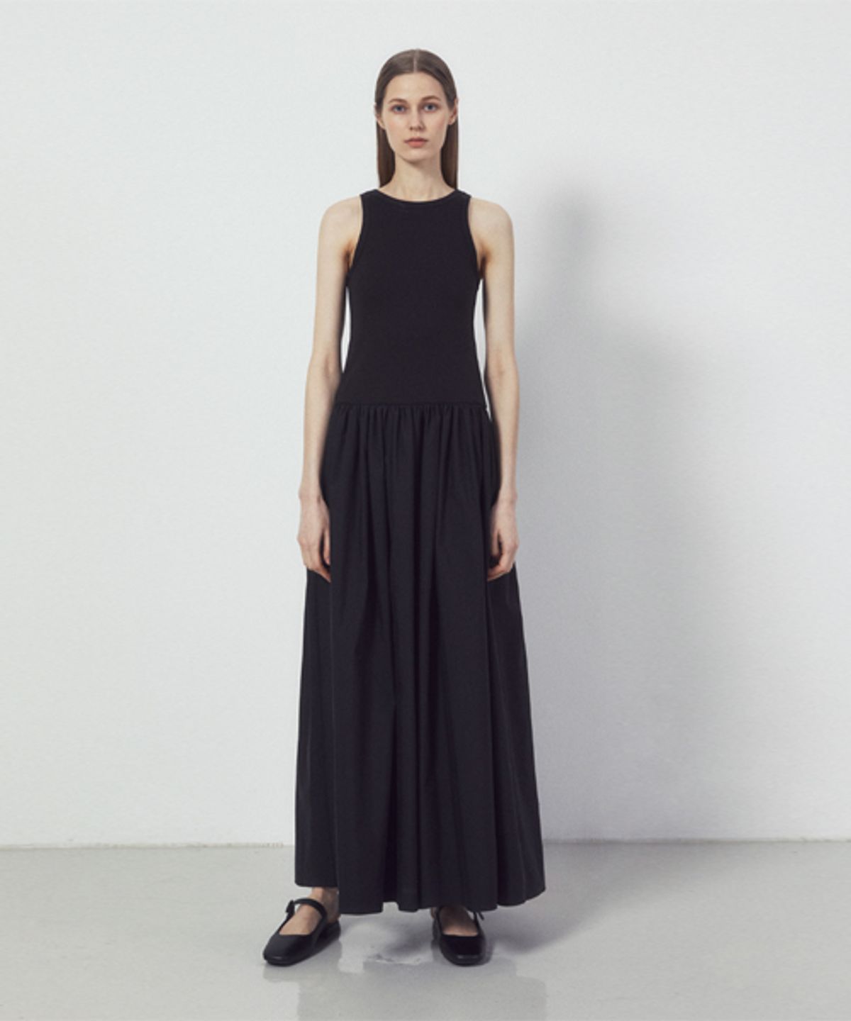리디피(RIDIFI) COTTON HALTER DRESS_BLACK