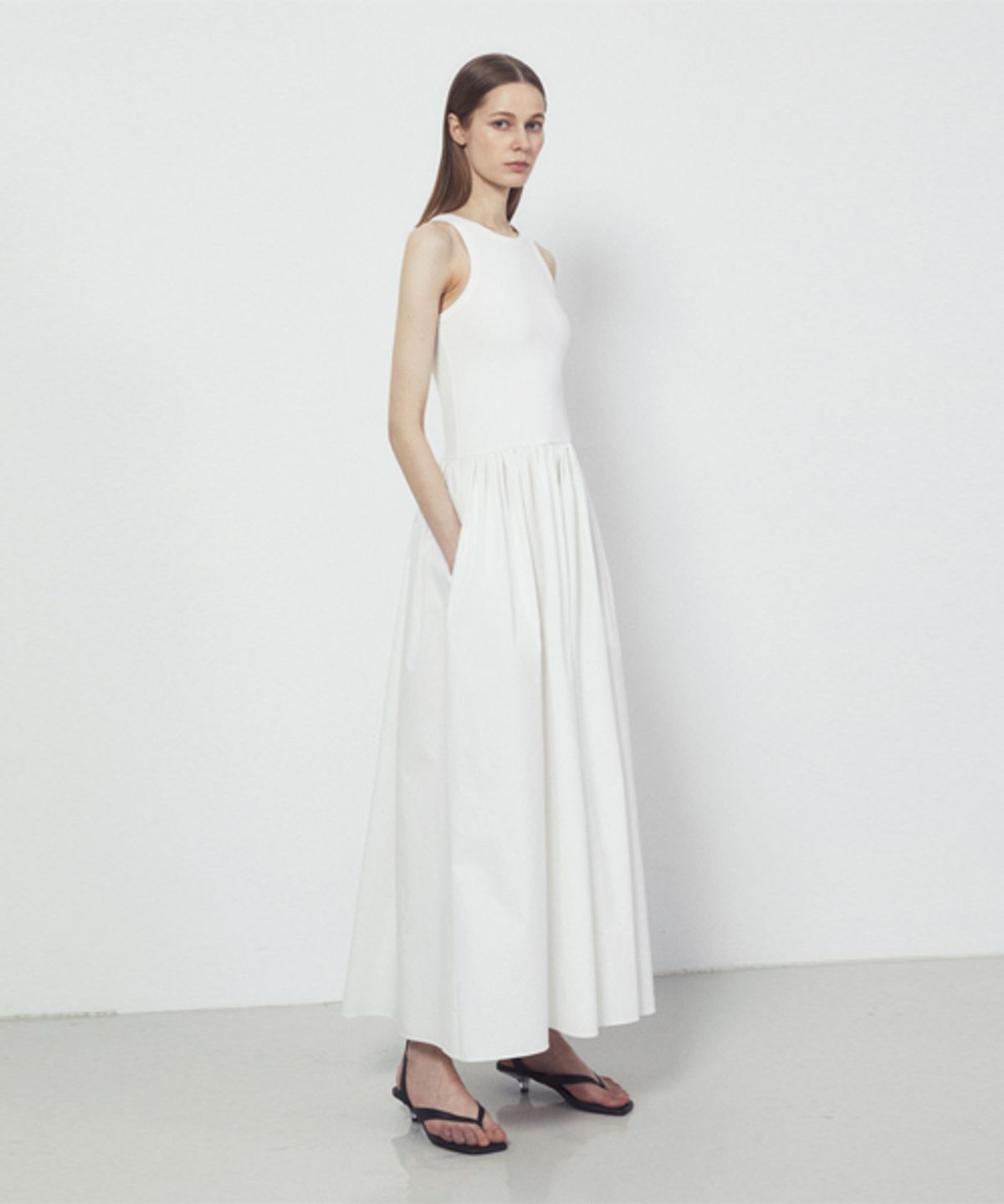 리디피(RIDIFI) COTTON HALTER DRESS_WHITE