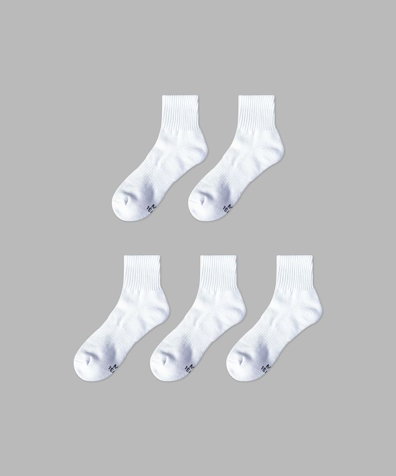 [5PACK] 1507 애슬레틱 골프 메쉬 앵클 삭스 _ 스노우 화이트
