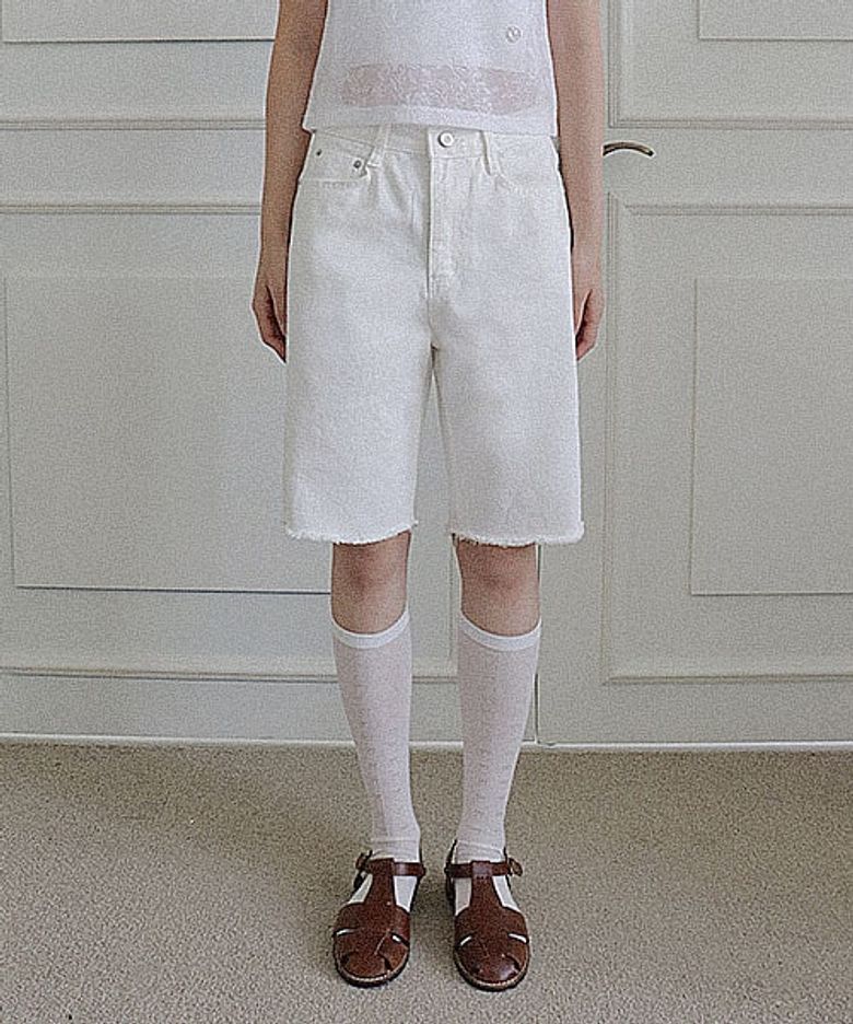 데이지 하프 팬츠_white