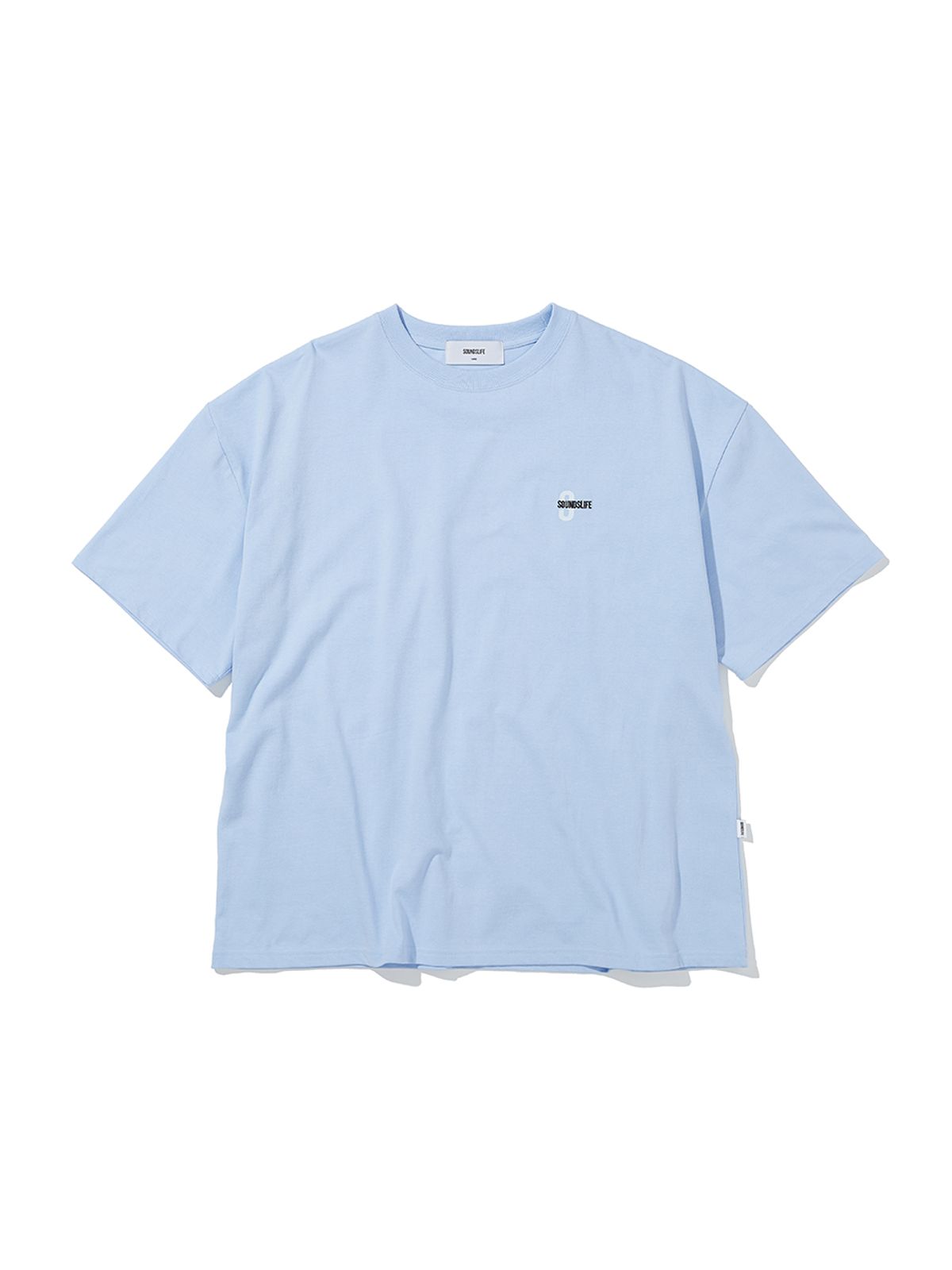 사운즈라이프(SOUNDSLIFE) Vacation Small Logo T-Shirt Sky Blue