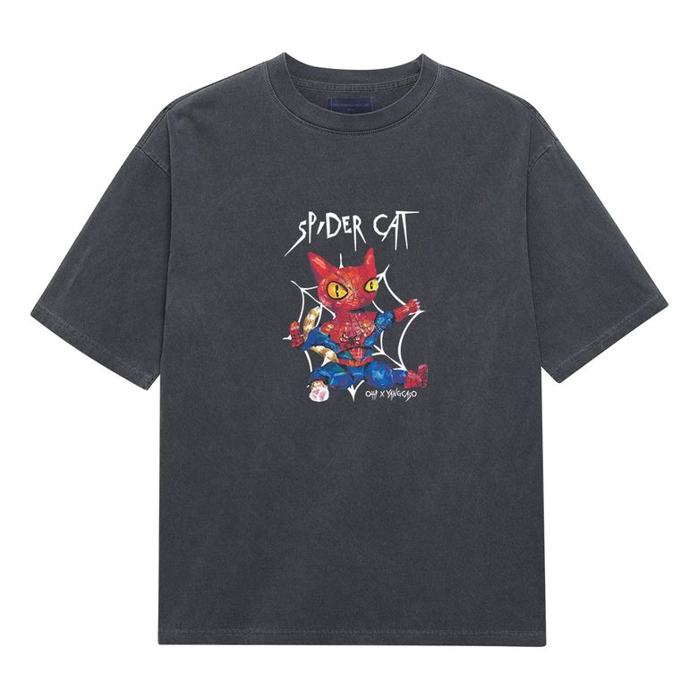 OHP X YANGCASO 스파이더캣 피그먼트 반팔티