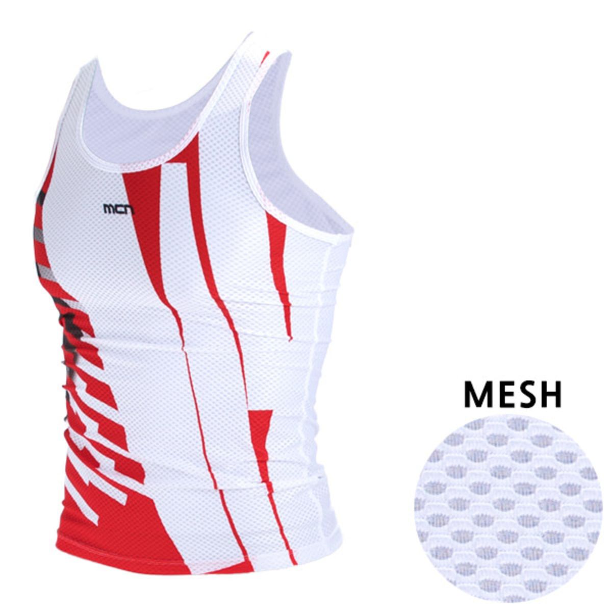 엠씨엔스포츠(MCNSPORTS) 남성용 레드스퀘어 K-MESH 민소매 이너웨어