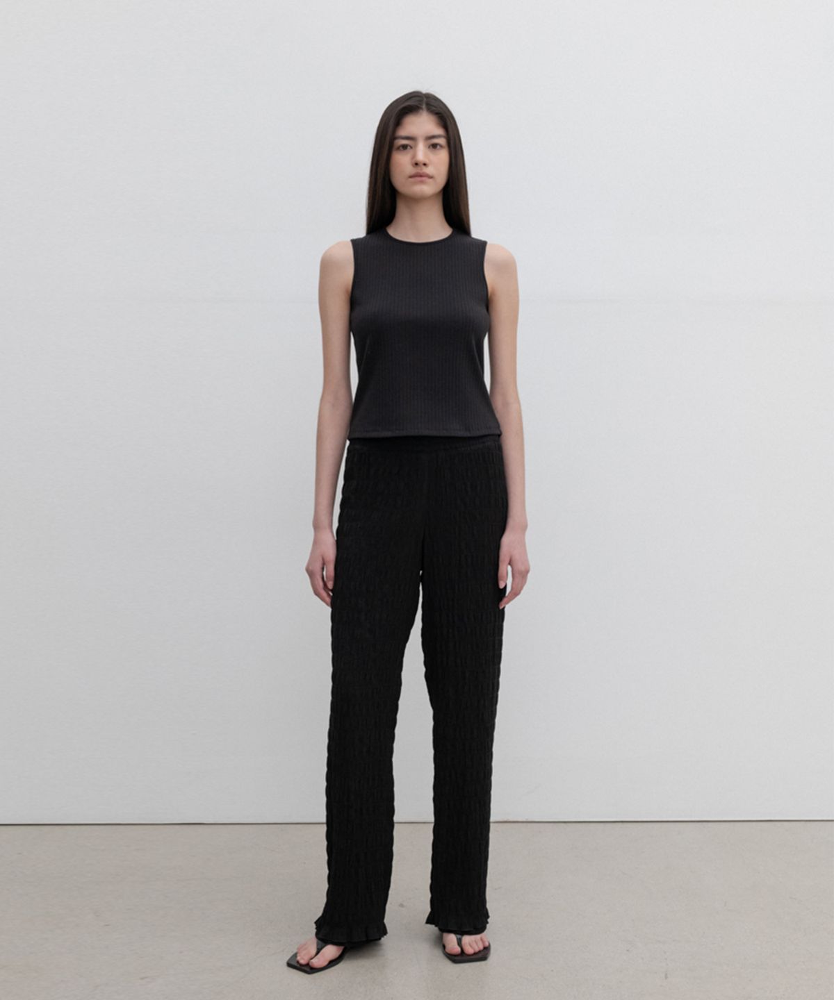 수수무(SUSUMU) WAVE PANTS - BLACK