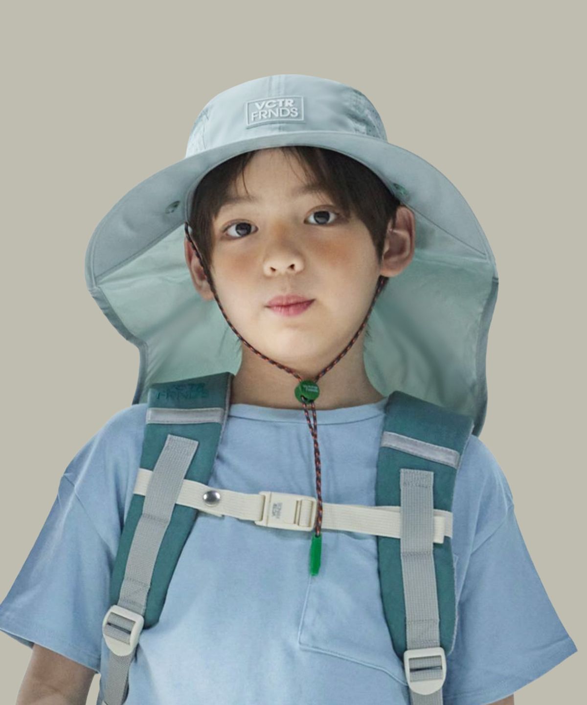 빅토리아앤프렌즈(VICTORIA AND FRIENDS) UV차단 페이스 플랩캡(키즈~성인) 스무디민트