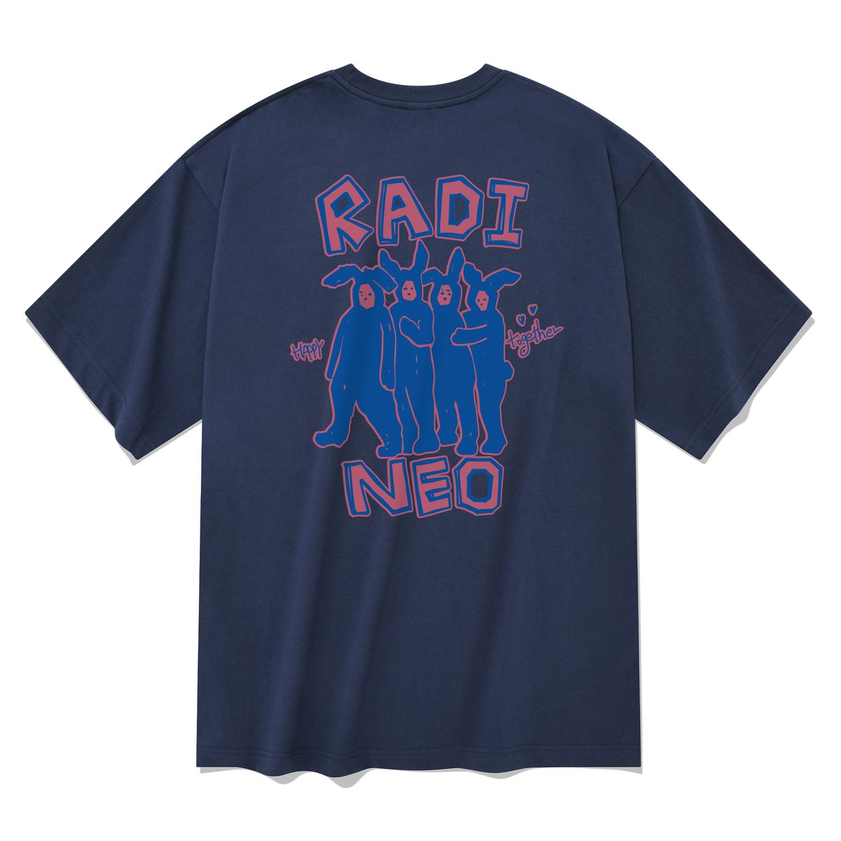 라디네오(RADINEO) 해피투게더 반팔 티셔츠 네이비