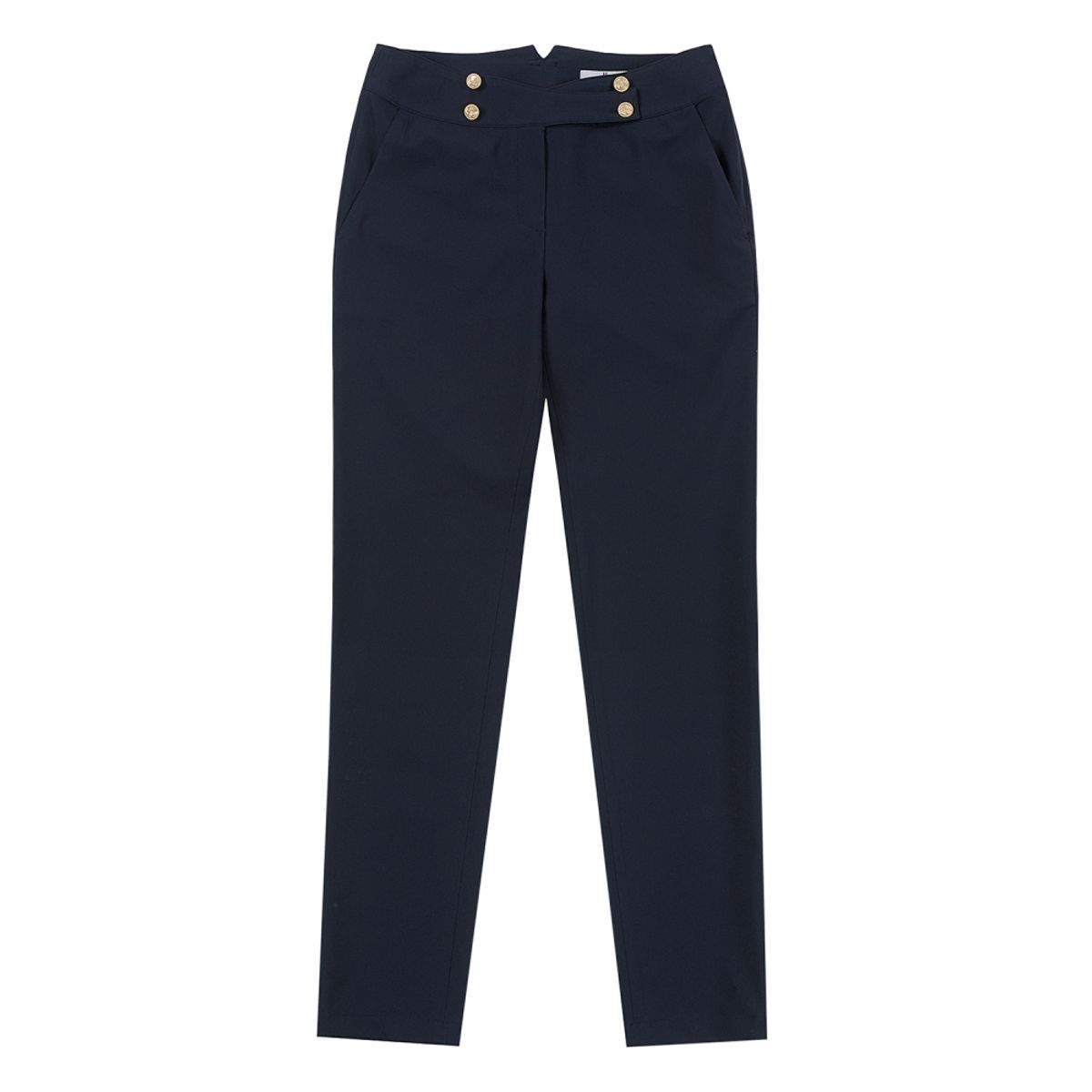 마틴골프(MARTINE GOLF) Double Button Semi High Waist Pants_Navy