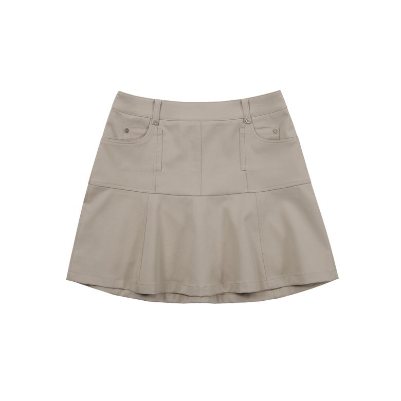 Feminine Flare Skirt_Dark Beige